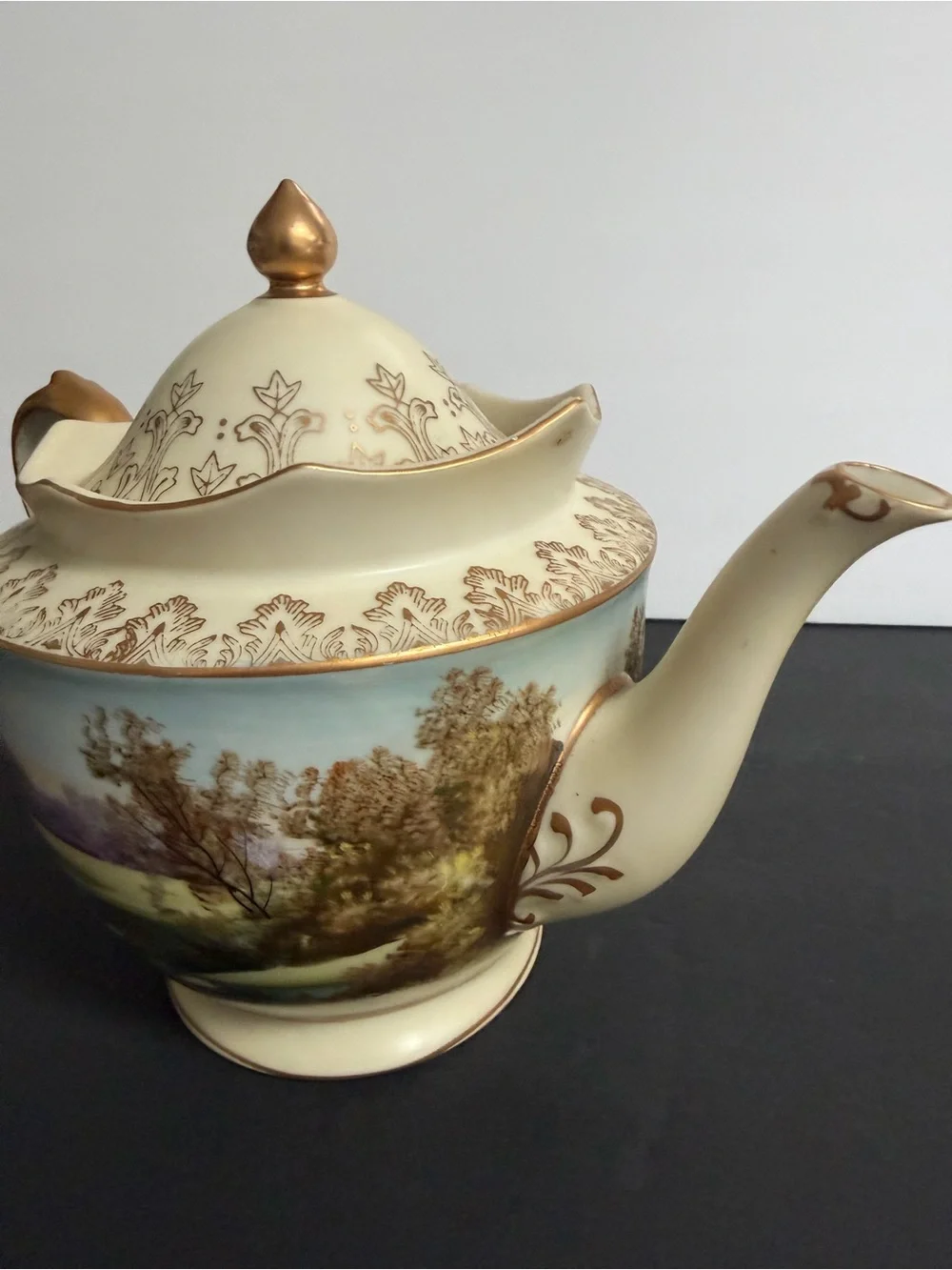 Rare Ardalt Victorian Musical Teapot 8x10” Vintage Japan